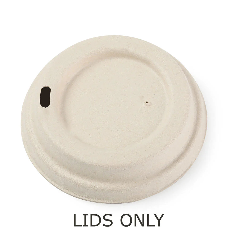 12 oz Disposable Bamboo Lids - 50 Lids