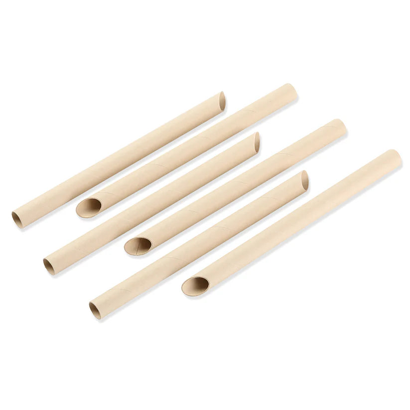 7.9" Disposable Bamboo Fiber Paper Straw - 50ct pack