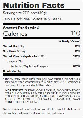 Jelly Belly Jelly Beans Pina Colada 10lb