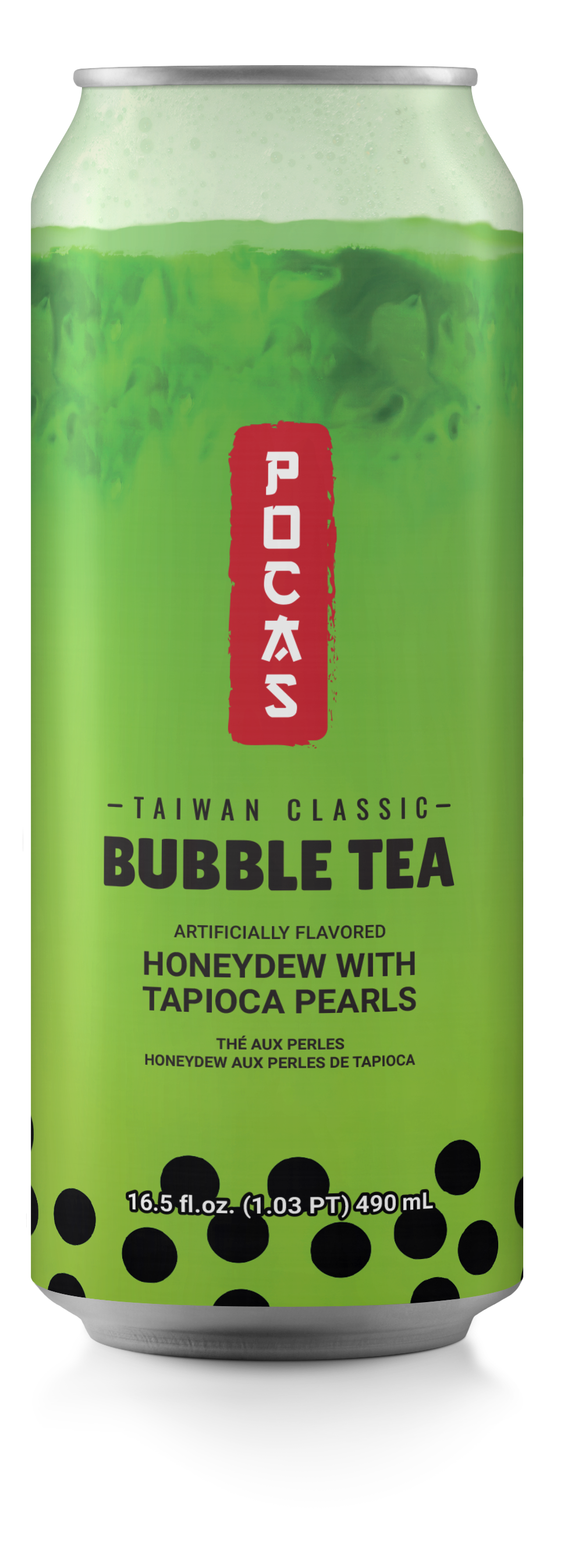 Pocas Bubble Tea Honeydew 16.5oz 24ct