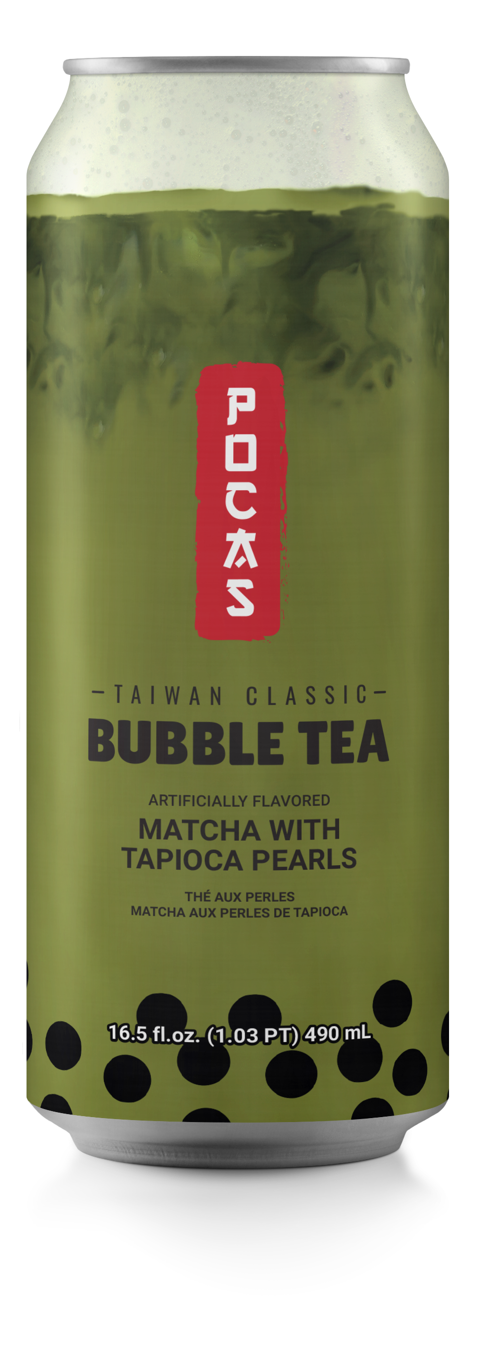 Pocas Bubble Tea Matcha 16.5oz 24ct