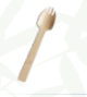 4" Disposable Bamboo Tasting Spork - 100 Forks Carton