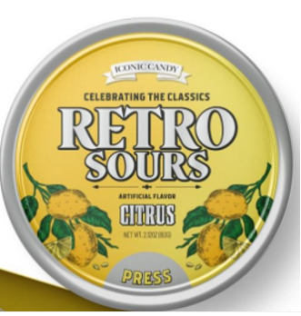 Iconic Retro Sours Citrus Tin 8ct Box