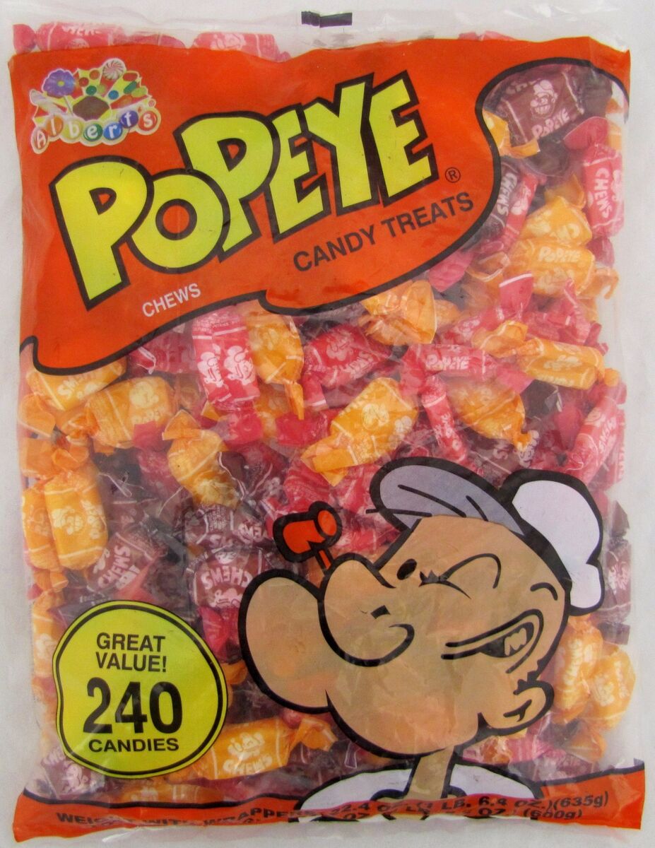 Alberts Popeye's Fruit Chews 240ct bag