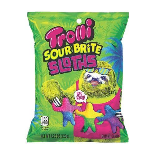 Trolli Sour Brite Sloths 4.25oz 12ct