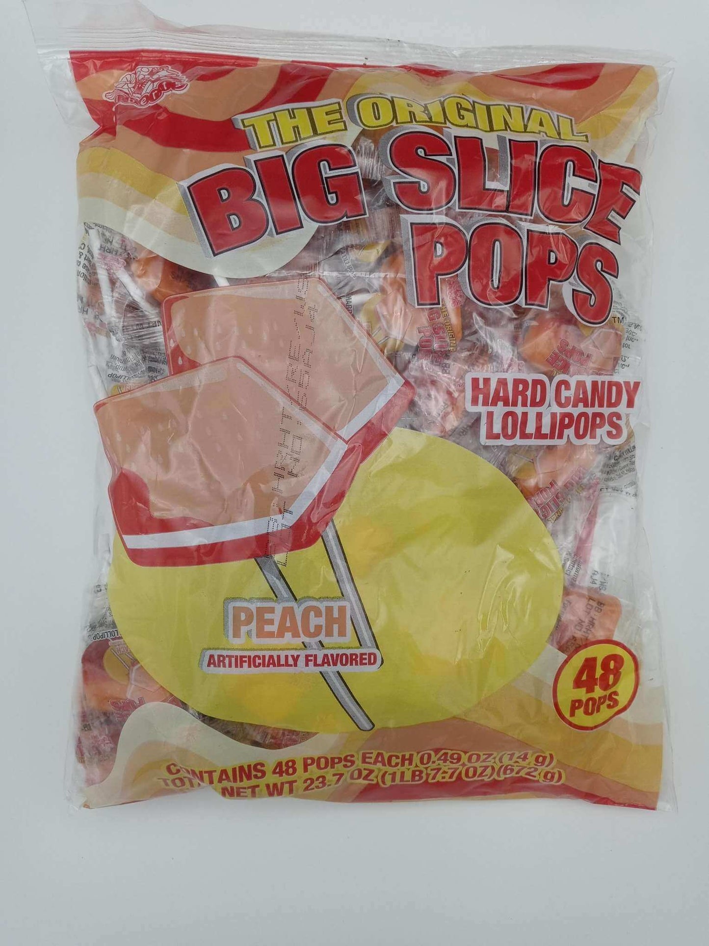 Alberts Big Slice Pop Peach  48ct