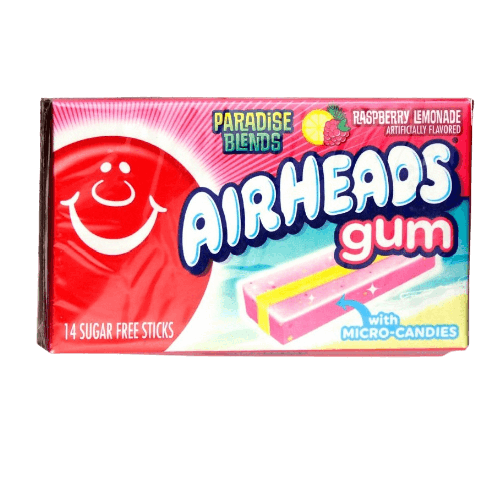 Airheads Raspberry Lemonade Bubble Gum 12ct