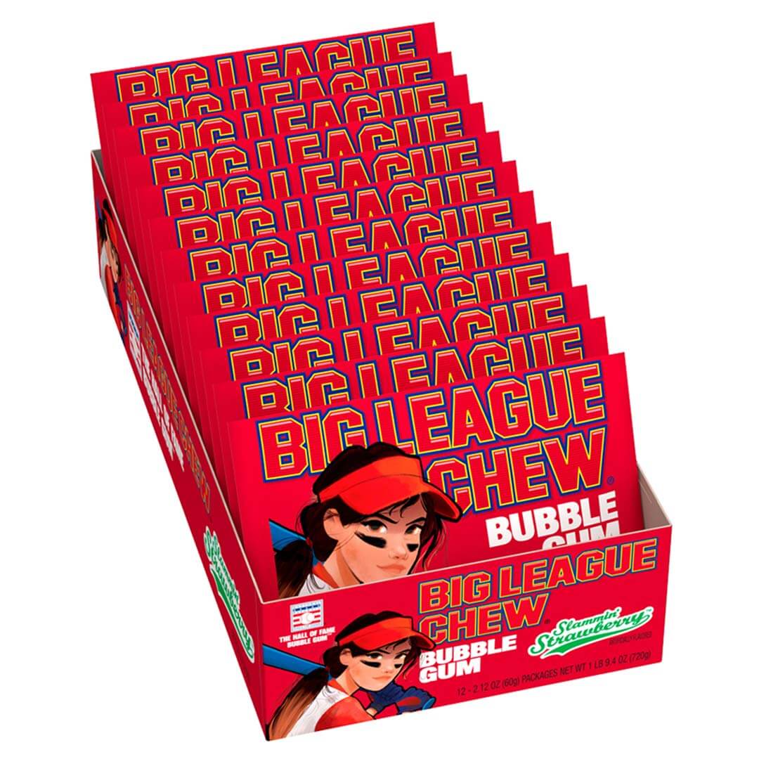 Big League Chew Girl Strawberry 12ct