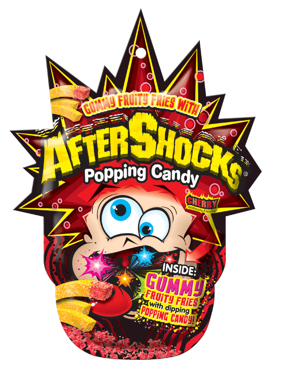 Foreign Candy Company Aftershocks Gummy Fries With Popping Candy Dip 48ct Clip Strip