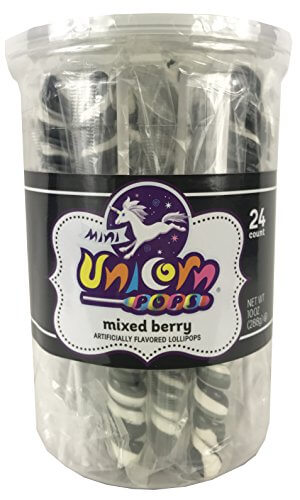 Adams & Brooks Black Mini Unicorn Pop jar 24ct  Description