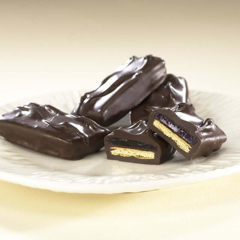 Asher Dark Chocolate Covered Graham Cracker with Raspberry Jelly 5lb-online-candy-store-59080