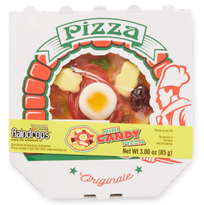 Raindrops Gummy Small Candy Pizza 3oz 18ct