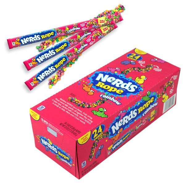 Wonka Rainbow Nerds Rope 24ct