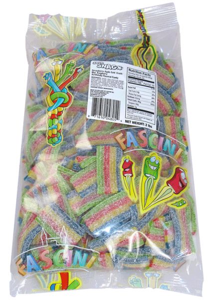 crEATables Sour Snagx 4 Flavor Mini Rainbow Belts 6.6lb bag